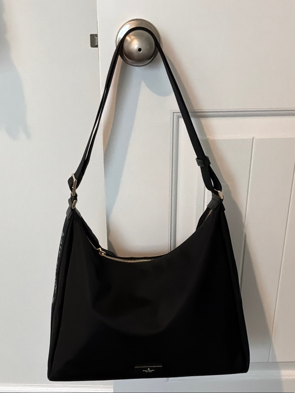 kate spade Black Shoulder Hobo Bag with Gold Hardware